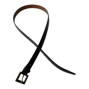 VTG Chaps BELT Black Vegan Leather Snake Embossed Fits Waists 36-41" Gold Buckle